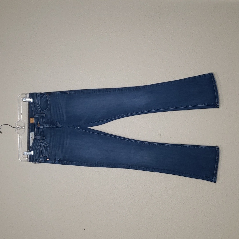 Anthropologie Pilcro and The Letterpress Boot Cut Wash Blue Jeans Size 27 Retro